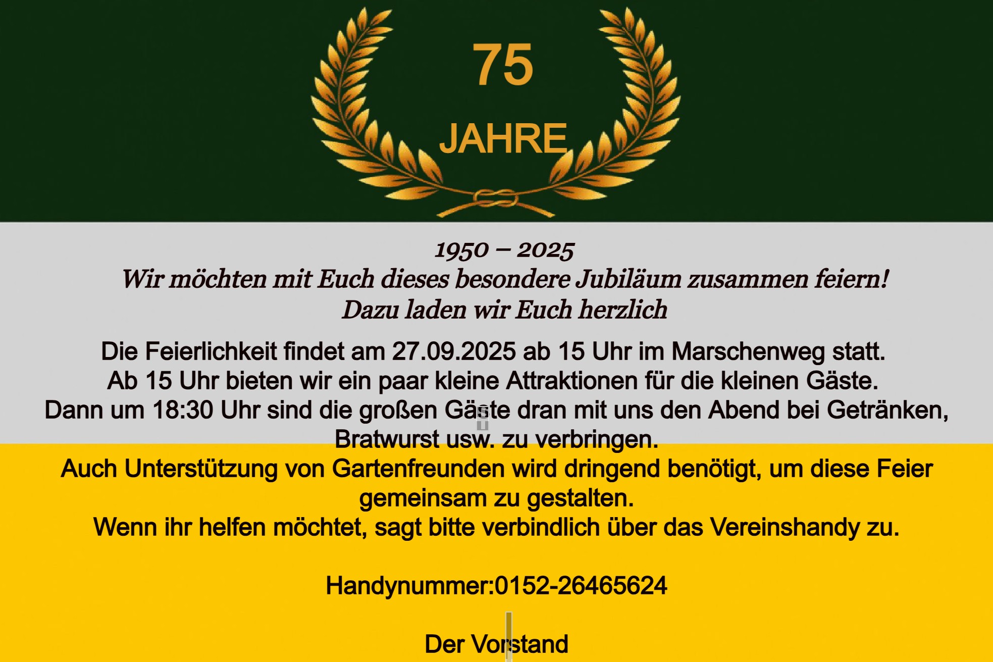 Wir feiern unser 75-jähriges Bestehen.